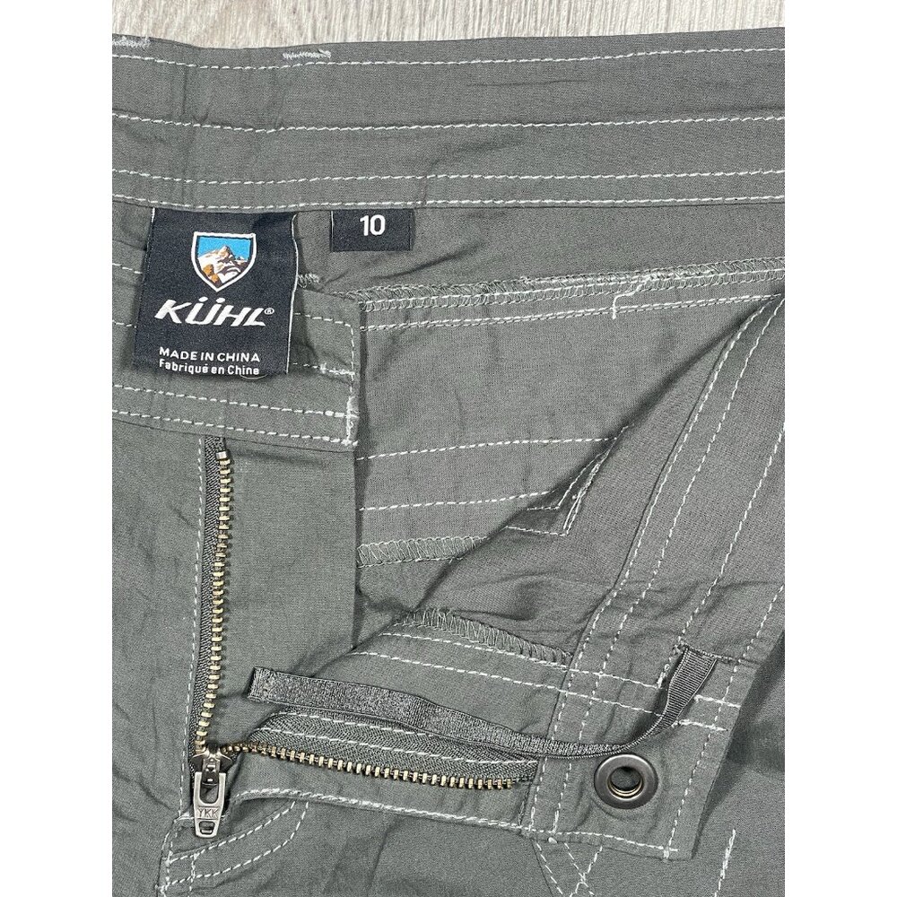Kuhl Kontra Green Gray Hiking Shorts Inseam 6” - Women Size 10 - Picture 2 of 11